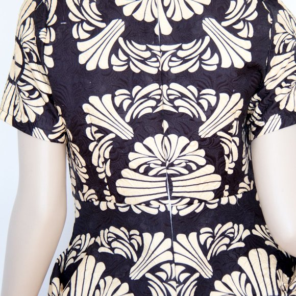 Vtg Jacquart Textured Womens Dress Bubble Small - Picture 4 of 13